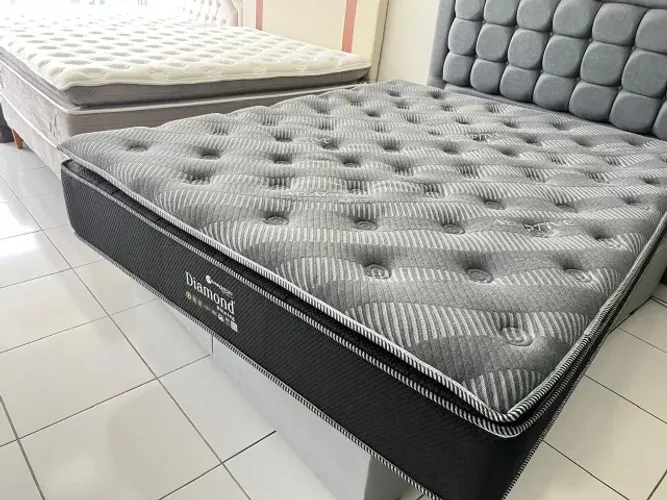 Colchão Queen 158x198 Novo Marca Sankonfort Molas Ensacadas Pillow Macio D50