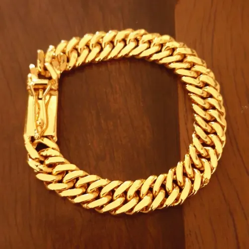 Lindíssima pulseira 13mm banhada a ouro 18k nova 