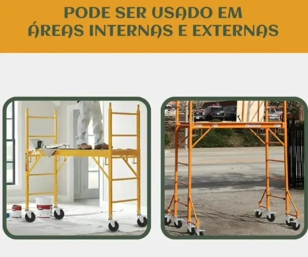 Kit 4 Rodízios rodas  giratórios com trava freio para  andaime