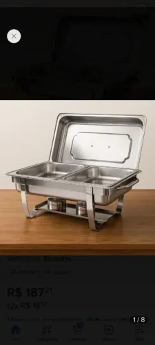 Rechaud 2 cubas inox