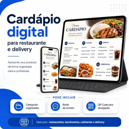 Cardápio digital para restaurante e delivery