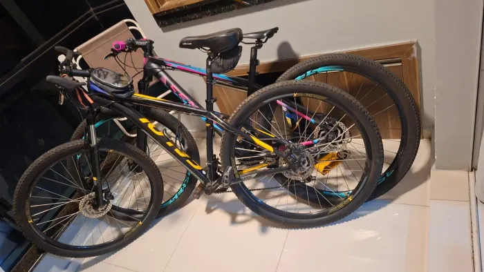 Bike Caloi e Bike Sense Fun Mountain. As duas aro 29.