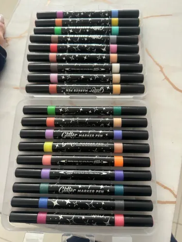Canetinhas Glitter KE 36 Cores com Maleta - Quase Novas | Oportunidade