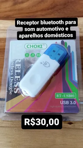 Receptor bluetooth via USB para som automotivo e aparelhos domésticos / PREÇO IMBATÍVEL 