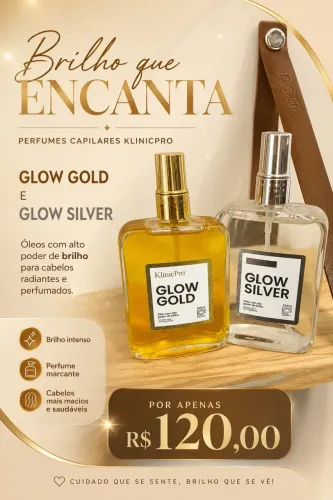 Glow Gold ou Glow Silver KlinikPro | Óleo Capilar Profissional