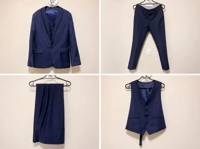 Terno Masculino Social Completo <br>Azul-Marinho