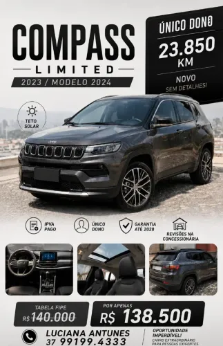 Jeep Compass Limited T270 1.3 TB 4X2 Flex AUT 2023