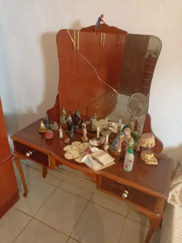 Penteadeira década 50/60 retrô, madeira maciça