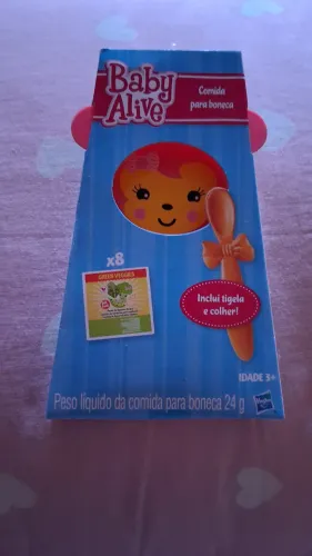 Kit baby alive papinha 8 refis 1 colherzinha e 1 lindo pratinho rosa ?