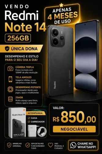 OPORTUNIDADE: Redmi Note 14 256gb