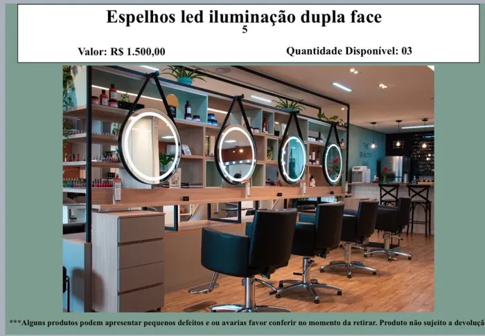 Kit Dois Lindos espelhos dupla face - salão luxo 