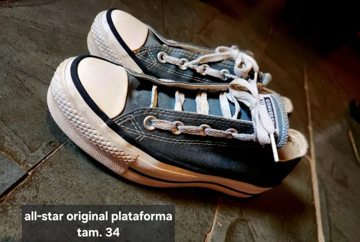 Tênis All star plataforma verde musgo (tam. 34)