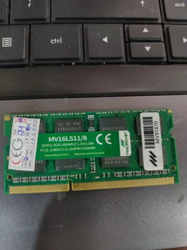 Memória Notebook 8GB DDR3L 1600MHz Macrovip MV16LS11/8 Testada Funcionando
