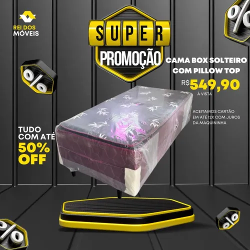 Cama box solteiro com pillow top