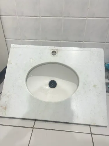 Pia em granito branco para Banheiro 60cm