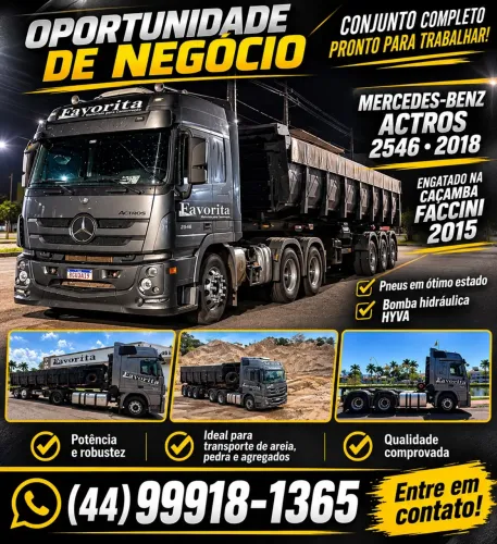 Oportunidade de Negócio - Mercedes Actros 2546