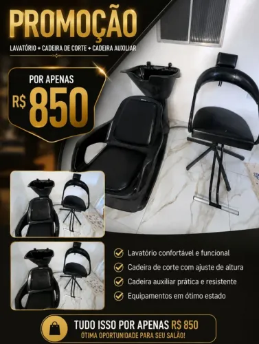 Lavatório e cadeira