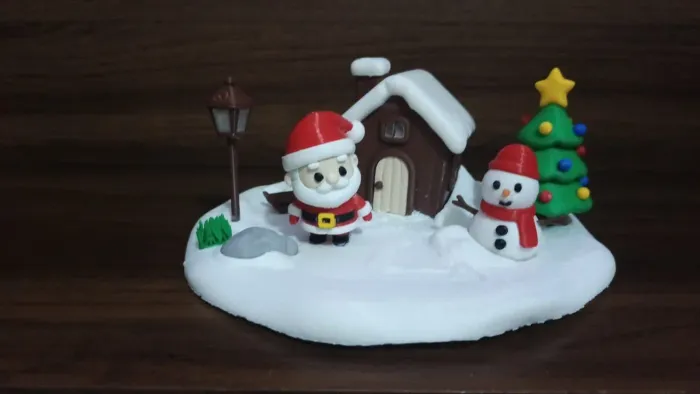 Diorama de Natal em Impressão 3D - Cenário Natalino
