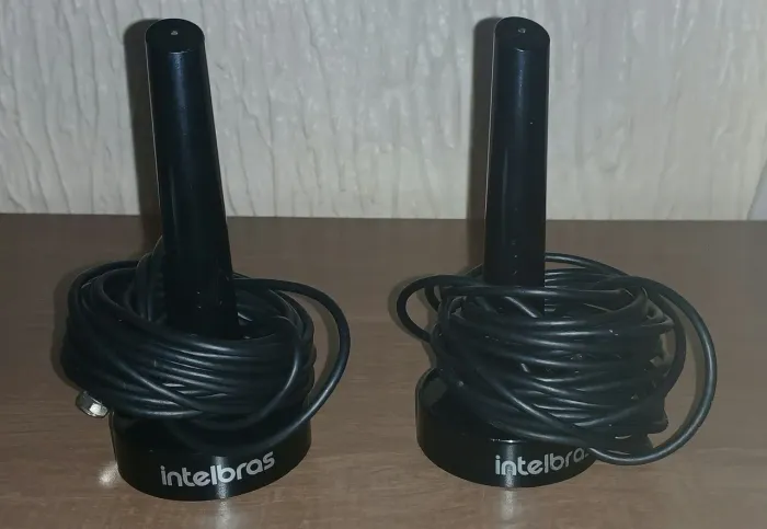Antenas digiital interna intelbras com ima e 5 metros de fio