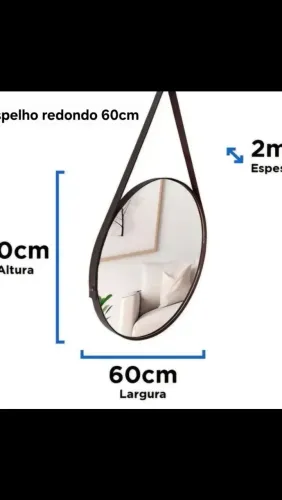 Espelho de parede redondo