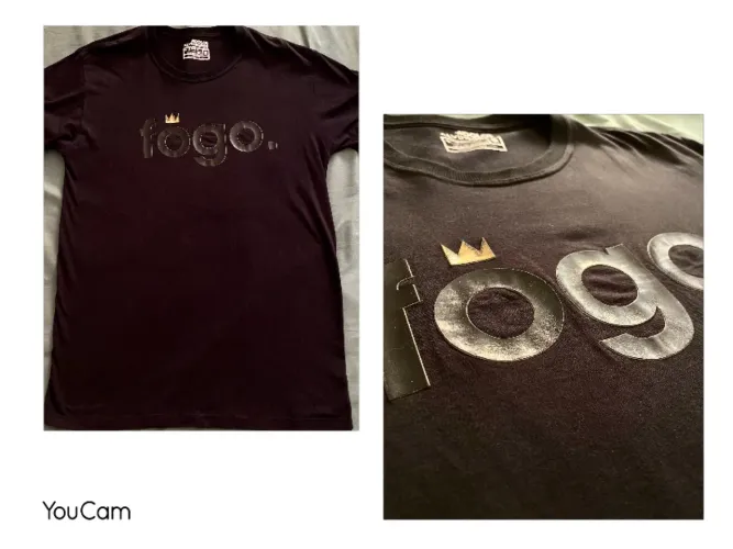Camisa Botafogo oficial licenciada (estampa FOGO emborrachada 3D)