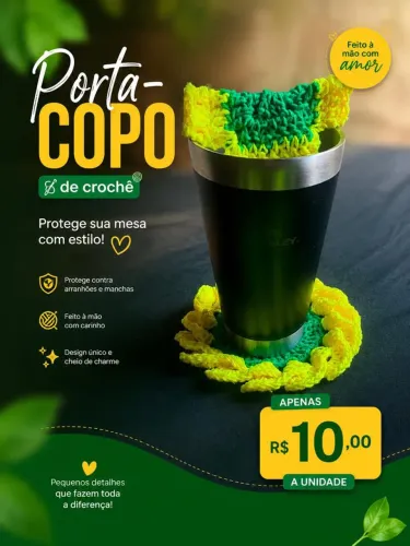Porta copo Brasil viral