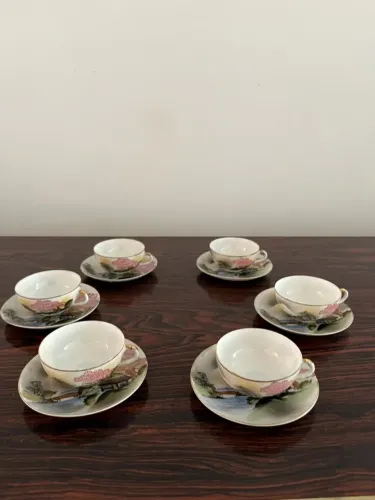 Conjunto de Xícara de café de Porcelana japonesa casca de ovo com pires