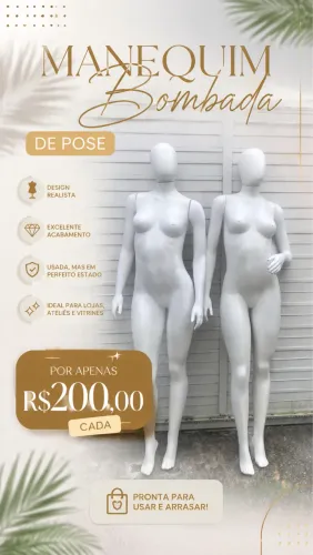 Manequim de pose Bombada