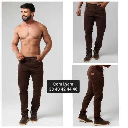 Calças Brim com Laycra 