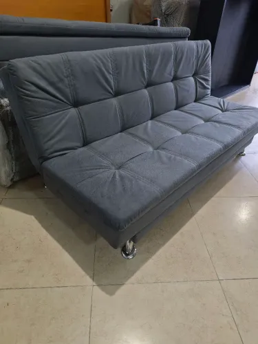 Sofá-cama Casal Reclinável Suede Linoforte Yasmin novo <br>Cor Grafite