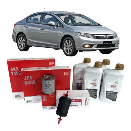 Kit troca de óleo e filtros Honda civic 12/16 
