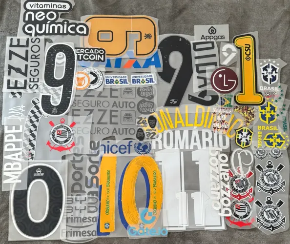 Combo Patches Personalização Camisa de Time