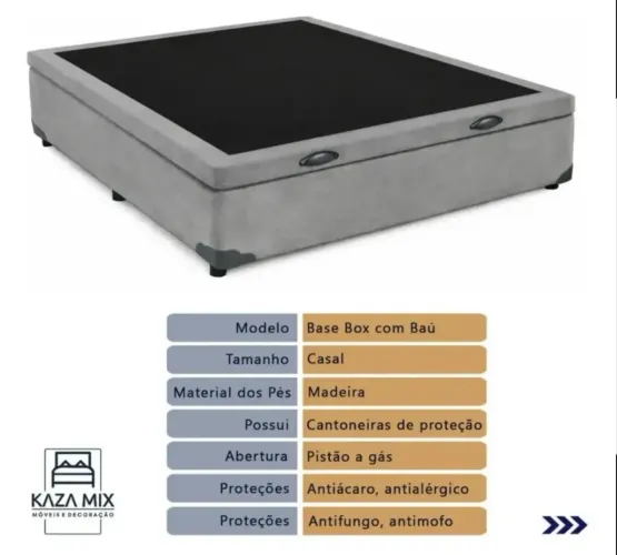CAMA BOX BAÚ CASAL 138 Novo frete grátis