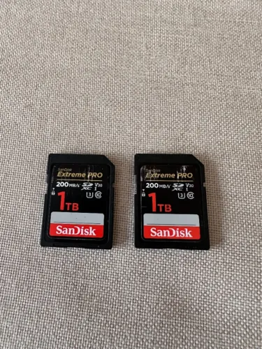 2 Cartões SanDisk Extreme PRO 1TB 200MB/s - Par 2TB V30