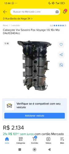 Motor compatível, Saveiro,Fox,polo