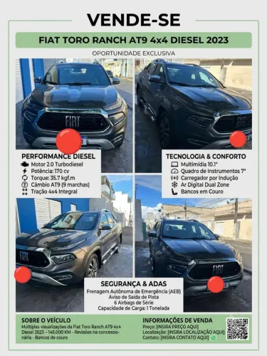 Fiat Toro Ranch 2.0 16V 4X4 Diesel Aut. 2023