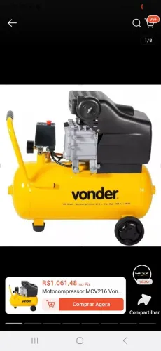 Vendo 1 compressor marca vonder + uma rampa