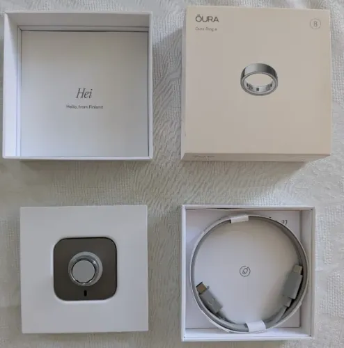 Oura Ring 4 - Prata - Tamanho 8 - Smartring silver