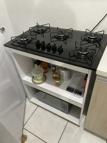 Fogão Cooktop 5 bocas + Balcão 