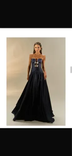 VESTIDO ALTA COSTURA AZUL NOITE