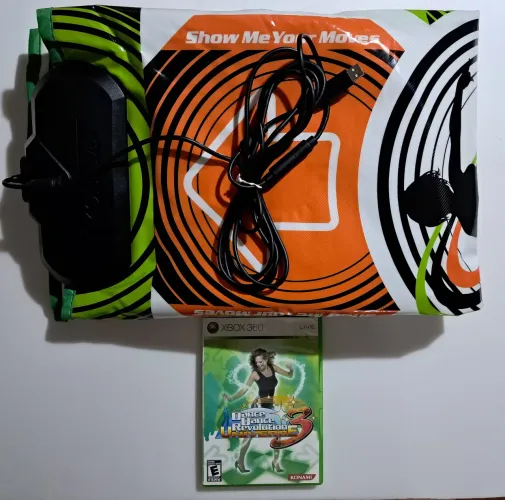 Dance Dance Revolution 3 xbox 360 mídia física com tapete original