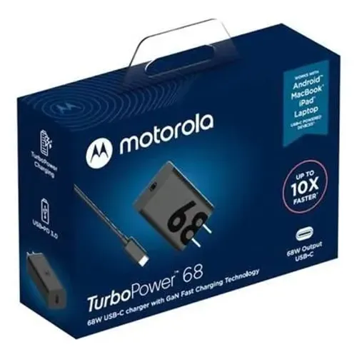 Carregador Motorola 68w turbo USB-C