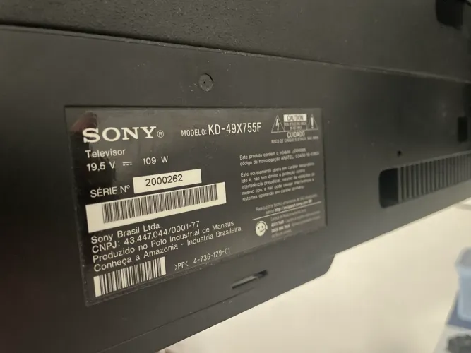 Tv Sony 50 polegadas com som sem imagem