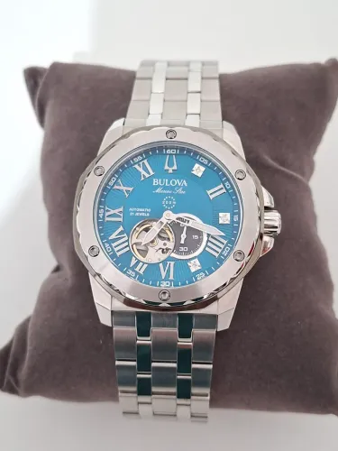 Relógio Bulova Marine Star 98D184 Automático com Diamantes. Original, sem uso.