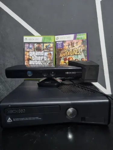 Xbox360 + Kinect + 2 jogos