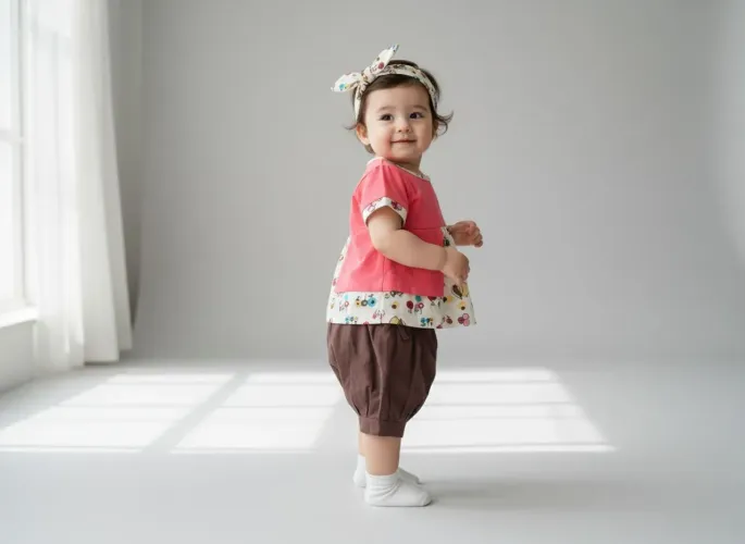 Conjunto 3 peças bebê menina