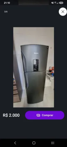 Geladeira zerada inverte Panasonic