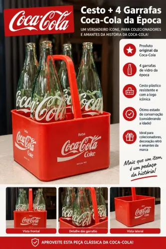 Caixa de Coca cola Com 4 Garrafas