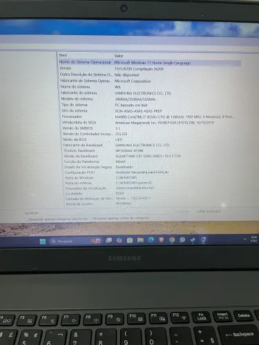 Samsung Expert X50 Core i7 8ª Geração 8GB RAM NVIDIA GeForce 15,6