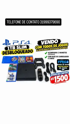 Combo PS4 SLIM DESBLOQUEADO E PS3 SUPER SLIM DESBLOQUEADO COM JOGOS